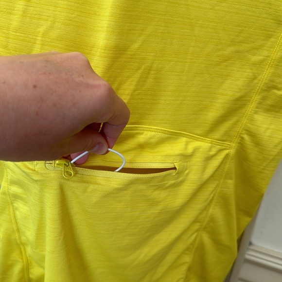 Athleta Bright Yellow Rash Guard Sun Shirt UPF - Picture 4 of 7